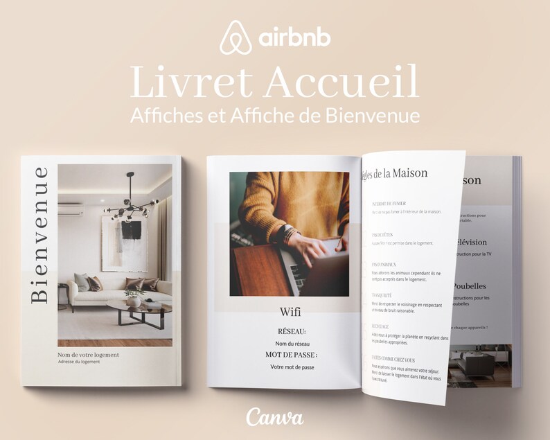 Modèle Livret d'accueil airbnb français Livre de  Etsy France