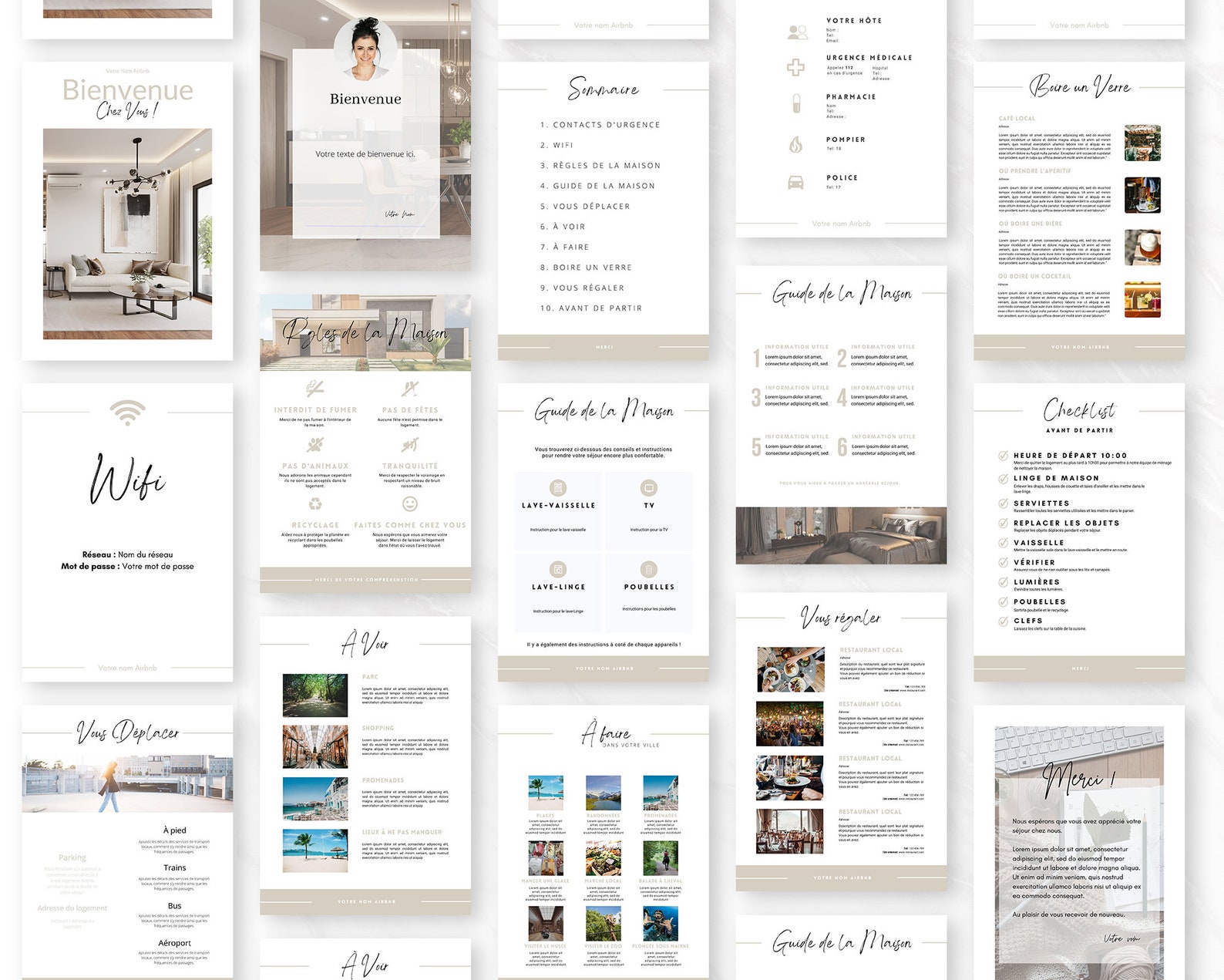 Modèle Livret d'accueil airbnb français Livre de  Etsy France