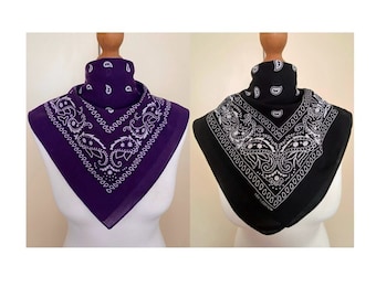 ヴィンテージ 2ピース コットンバンダナ 70年代 80年代 小さなレトロ