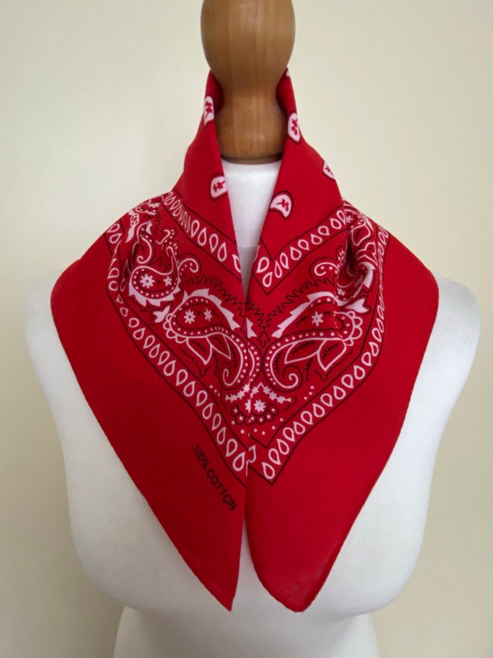 Vintage Cotton Bandana Small Retro Scarf Paisley Boho Hippie ...