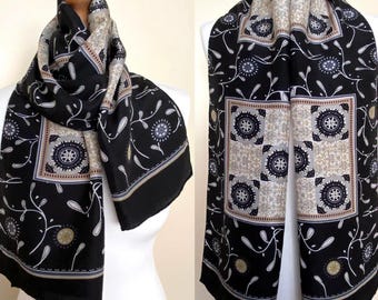Foulard ASCOT En Cachemire Et Soie - Occasion, Multicouleur, écharpe Femme Légère Et Chic