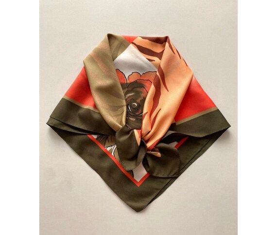Fazzoletto da taschino vintage Art Deco, foulard quadrato piccolo