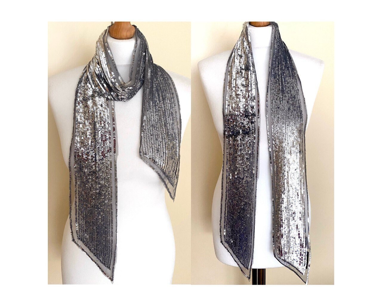 Silver sequin best sale scarf