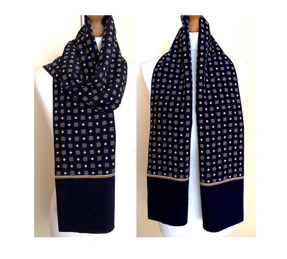 小物 star pattern long scarf Unisex Indigo Long Scarf – Lightweight Hand-Dyed Cotton