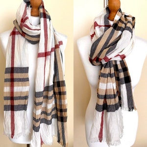 00s Burberry border long long scarf y2k