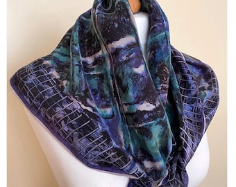 LA FERANI Design Da Donna, Nero, Tinta Unita, Bianco, Elegante Fazzoletto Di Seta, Estivo, 90 X