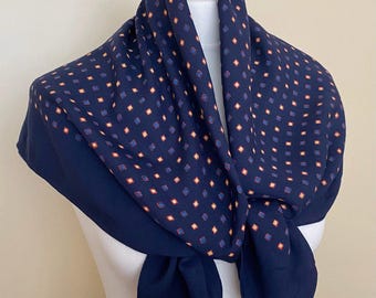 Sciarpa Di Cotone - Blue-benzina Lurex Argento - Foulard Quadrato, 7,95 - Foto 10