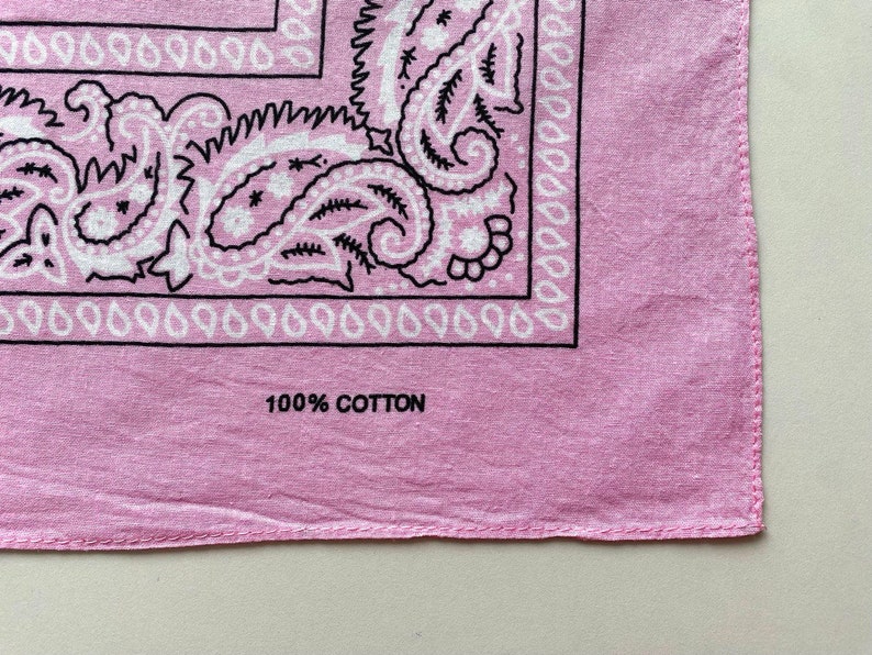 Vintage 4 Pieces 70s 80s Cotton Bandana Small Retro Scarf Paisley ...