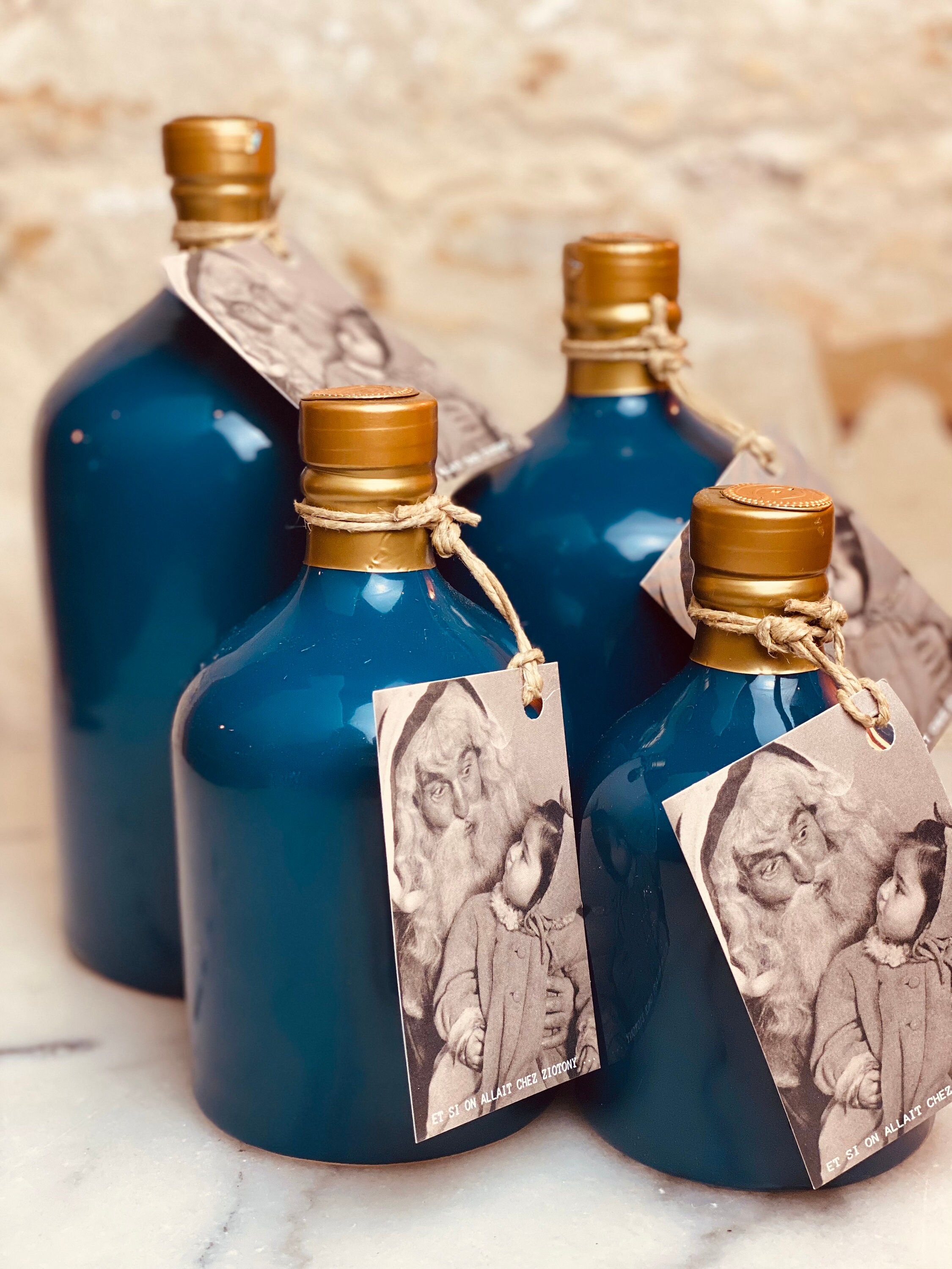 Bouteille Céramique Remplie d'huile d'olive Extra Vierge Bio - Ziotony 100Ml