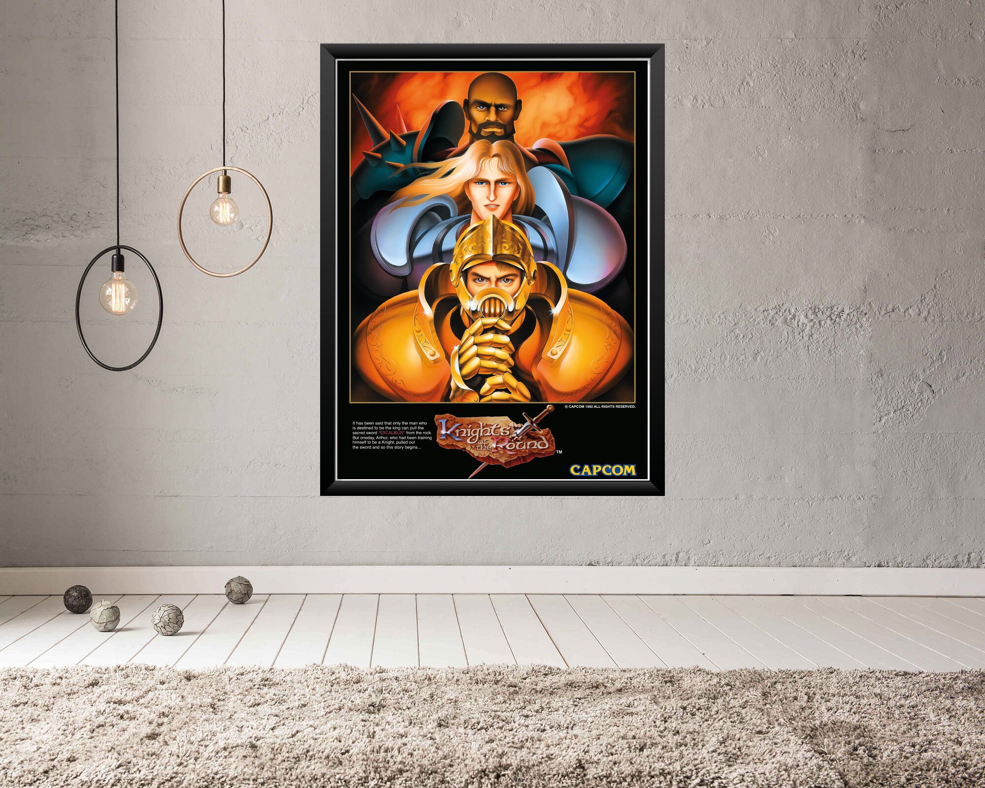 ナイツ オブ ザ ラウンド ポスター B2 カプコン Knights of the Round Arcade Video Game Poster B2 Size OFFSET