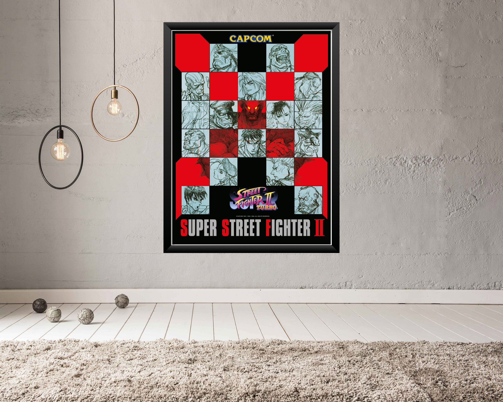 Super Street Fighter II Turbo Arcade Video Game Poster B2 Size