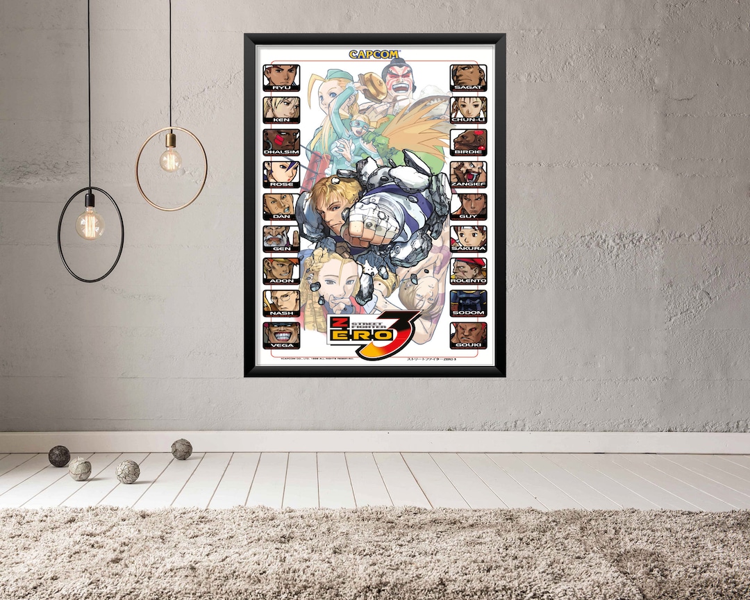 Quadro Super Street Fighter 2 Turbo - Arcade Pôster Capcom - Final