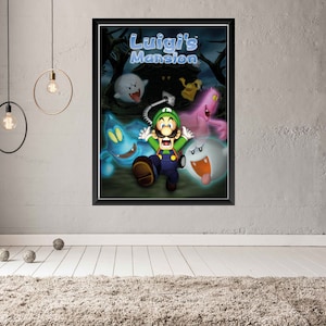 Luigi&#39;s Mansion Gamecube Arcade Video Game Poster B2 Size OFFSET