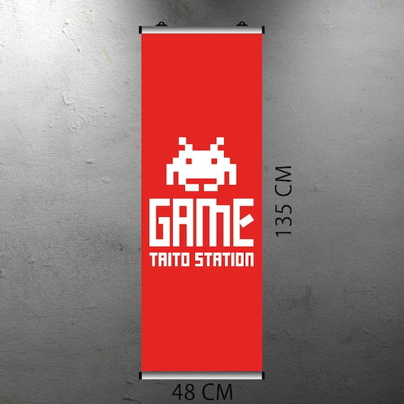 TAITO Game Station Arcade Video Game FLYER Banner 