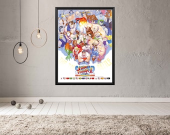 Super Street Fighter II The Tournament Battle Arcade Video Game Poster B2 Size OFFSET