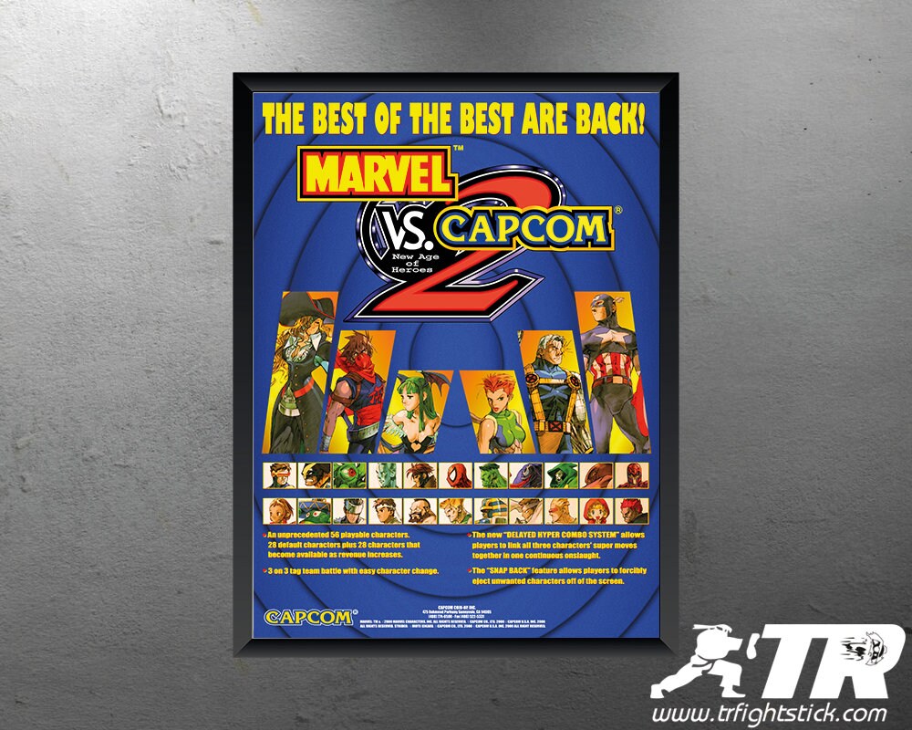 POCKET FIGHTER CAPCOM ARCADE B2 SIZE JAPAN POSTER
