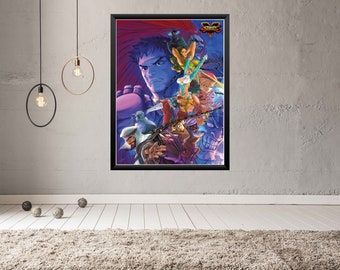 2000 ストリートファイター EX2 Plus 額入りプリント広告/ポスター