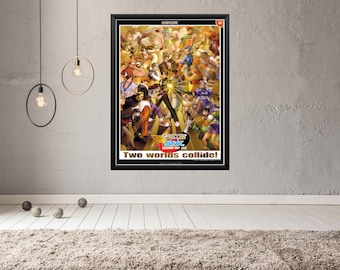 Capcom Vs. SNK Dreamcast Arcade Game Poster B1 Size