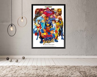 X-Men Vs. Street Fighter Arcade Video Game Poster B2 Size OFFSET