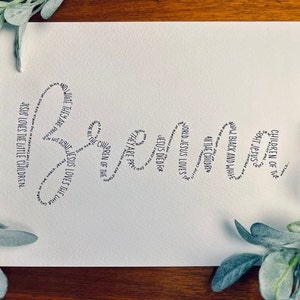 Nombre de caligrafía en "Jesús ama a los niños pequeños"