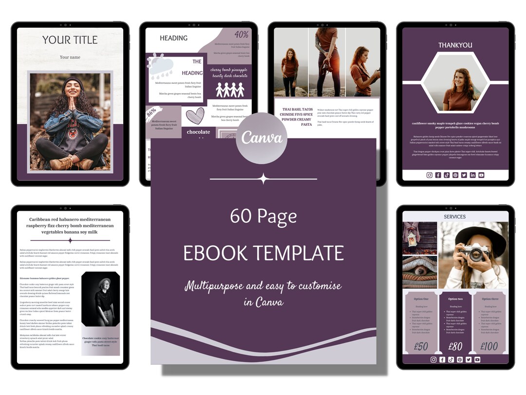 Ebook Template Canva, Lead Magnet Template, Canva Workbook Template for ...