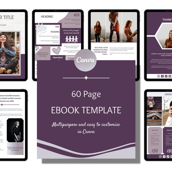 Ebook Template Canva, Lead Magnet Template, Canva Workbook Template for Course Creators, Small Business Owners, Life Coaches and Therapists