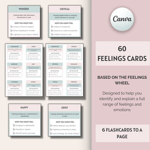 Tarjetas de sentimientos, Tarjetas de estado de ánimo, Tarjetas de emociones, Recursos de terapia, Herramientas de entrenamiento, Recursos de asesoramiento, Tarjetas DBT, Tarjetas CBT, Herramientas de psicología