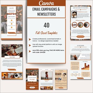 Canva Email Marketing Templates | Newsletter Templates | Sales Emails | Email Marketing | Canva Templates for Mailchimp, MailerLite, Flodesk