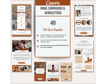 Canva Email Marketing Templates | Newsletter Templates | Sales Emails | Email Marketing | Canva Templates for Mailchimp, MailerLite, Flodesk