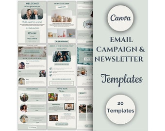 Canva Email Marketing Templates | Newsletters | Email Campaign | Marketing Emails | Mailchimp,  Klaviyo and Flodesk templates | Sales emails