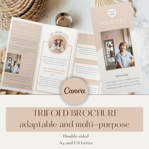 Szablon broszury Trifold, edytowalna broszura marketingowa, narzędzia terapeutyczne, narzędzia coachingowe, broszura biznesowa, ulotka Trifold, broszura Trifold