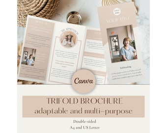 Trifold Brochure Template, Editable Marketing Brochure,  Therapy Tools, Coaching Tools, Business Brochure, Trifold Leaflet, Trifold Pamphlet