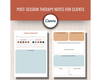 Therapy Session Notes for Clients, Counselling Notes, Canva Therapy Notes, Coaching Notes, Mental Health Notes, Therapy Resources