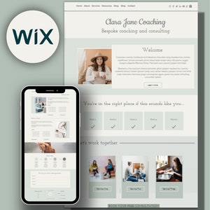 Wix website template, Wix Theme, Coach Website, eCommerce, Shop Theme, Blog Theme, Business Website, Neutral Template, Minimal website