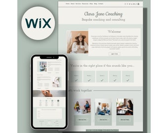Wix website template, Wix Theme, Coach Website, eCommerce, Shop Theme, Blog Theme, Business Website, Neutral Template, Minimal website