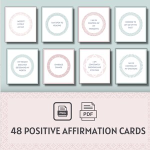 Cartões de Afirmação Positiva, Cartões de Afirmação de Amor Próprio, Citações Positivas, Cartões de Terapia, Cartões de Afirmação de Aconselhamento, TCC, PDF para Imprimir