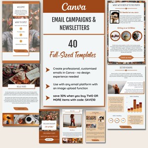 Email Templates; Email Campaign Templates; Email Newsletter Templates; Canva Templates for MailChimp, MailerLite, Flodesk; Sales Emails