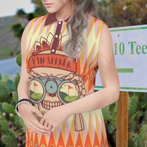 Golf para damas / Polo de golf para mujeres, Camisa Fiesta para mujeres, Camisa de golf personalizada, Polo de golf sin mangas, Camisa con patrón Fiesta, Camisas de golf temáticas, Golf