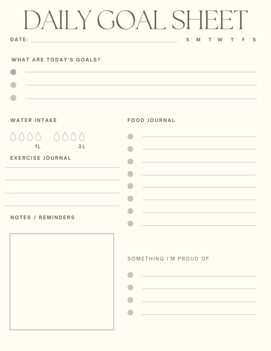 Productivity Journal.pdf Daily Productivity Journal - Etsy