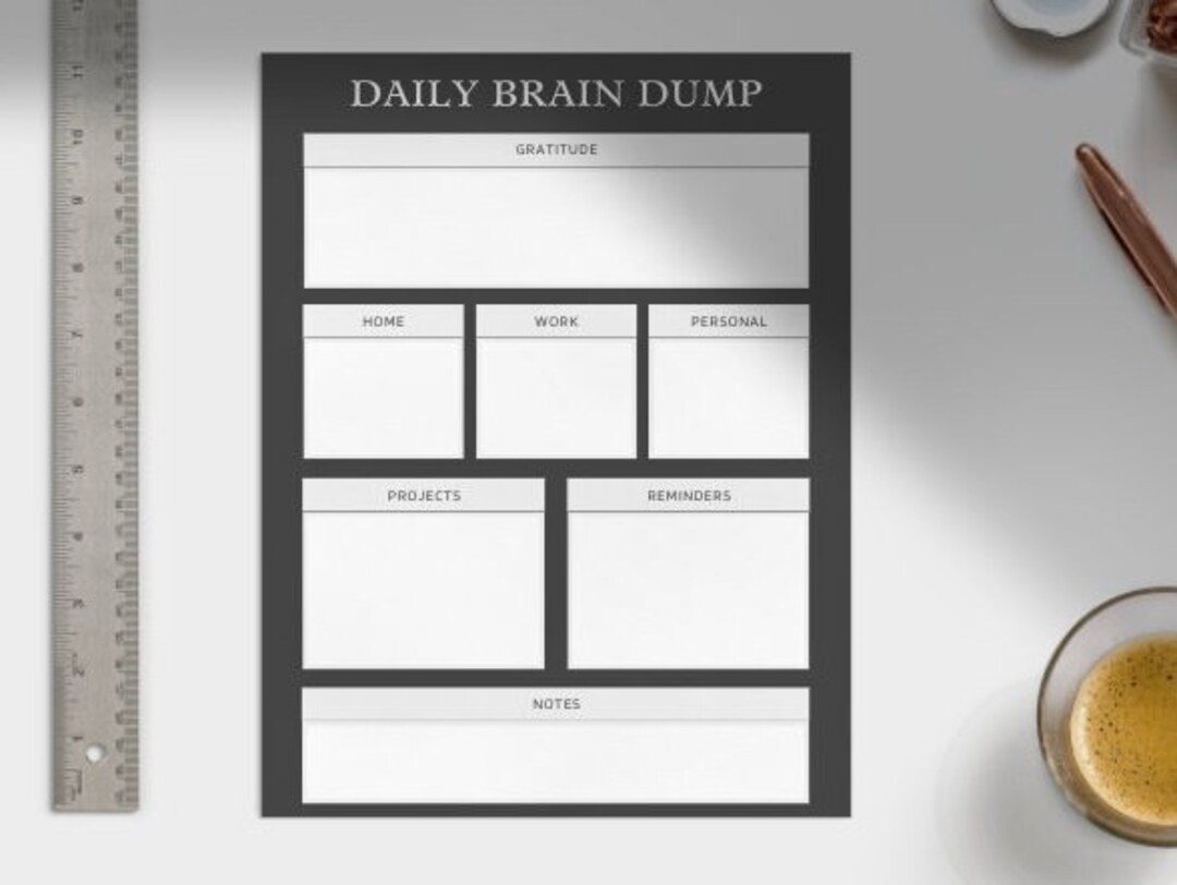Daily Brain Dump Journal - Etsy