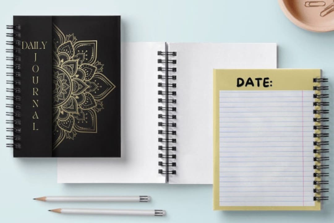 Daily Journal Cover & Page Design Etsy