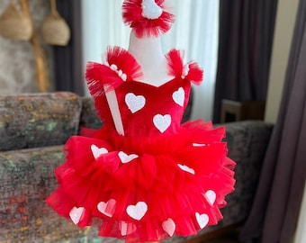 Valentines Day Outfit for Baby Girl\first Birthday Outfit\red