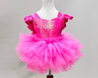 Pink Birthday Tulle Dress | First Birthday Dress | Tulle Dress | Photoshoot Outfit