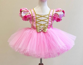 Pink Princess Dress for Toddler & Baby - Baby Tutu Dress - Toddler Birthday Dress - Halloween Costume - Princess Costume