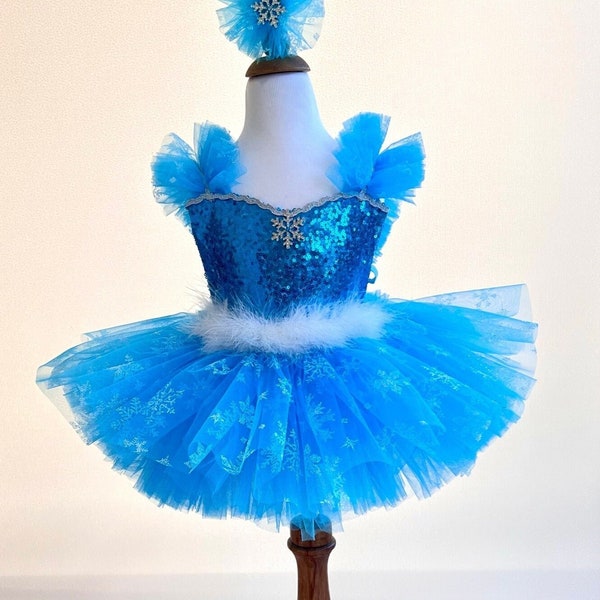 Elsa Princess Tulle Costume for Toddlers - Birthday and Halloween Outfit