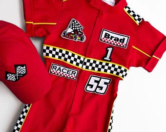 Fast One Birthday Suit - Race Car Birthday Toddler Costume - Kids Racing Jumpsuit - Baby Boy Gift - Halloween Costume
