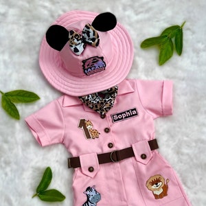 Personalized Safari Outfit for Baby & Toddler - Baby Safari Costume, Halloween Kids Costume