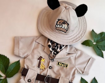 Personalized Safari Outfit One Piece *Safari Mickey Mouse Costume for Toddler* 12-24-36 Months Toddler Safari Halloween Kids Costume