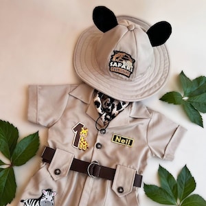 Personalized Safari Outfit for Baby & Toddler - Baby Safari Costume, Halloween Kids Costume