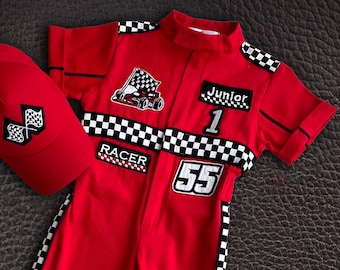 Fast One-verjaardagspak - raceauto verjaardag peuterkostuum - racejumpsuit voor kinderen - cadeau babyjongen - halloweenkostuum